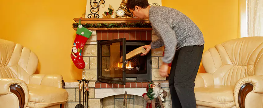 Rusted Metal Fireplace Restoration in Mason City, Iowa